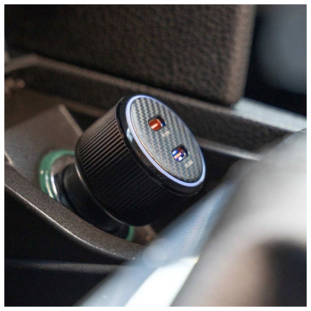 Adaptér Swissten Car Charger 2X USB-C PD, 50W + cabel USB-C / USB-C, 1 m