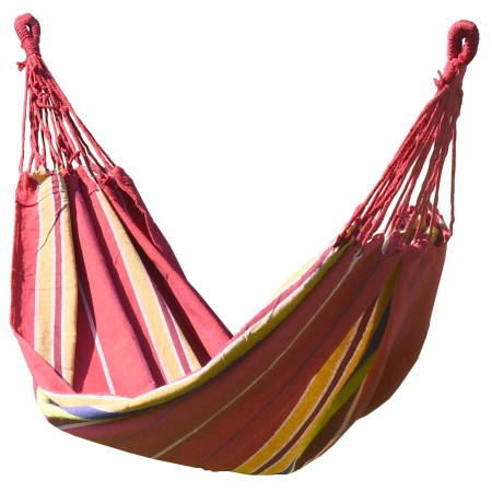 Houpací síť Cattara Textil-červeno žlutá