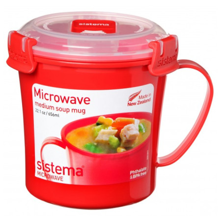 Hrnek Sistema Microwave Medium Soup Mug Red