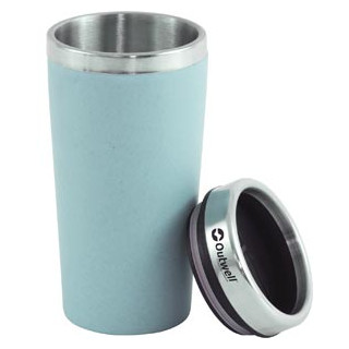 Termohrnek Outwell Vacuum Bamboo Mug-iris blue