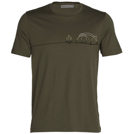 Pánské triko Icebreaker Men Tech Lite II SS Tee Single Line Camp