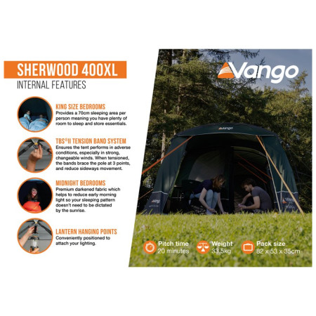 Rodinný stan Vango Sherwood 400XL Package