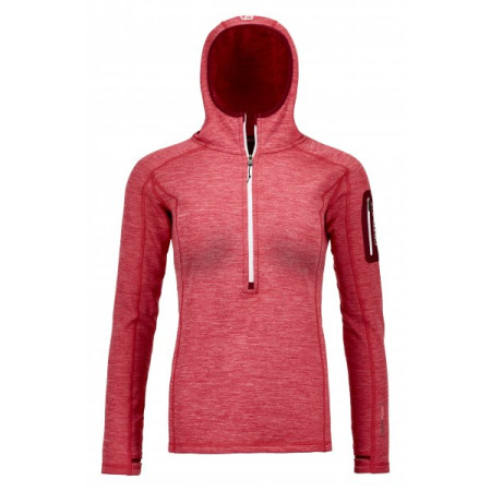 Dámská mikina Ortovox Fleece Light Melange Zip Neck-hot coral