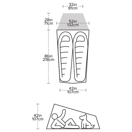 Ultralehký stan Big Agnes Fly Creek Hv UL2 Solution Dye