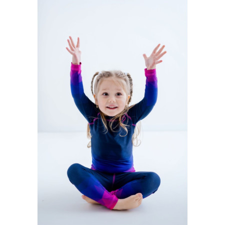 Dětské funkční triko WAMU Mozaika purple