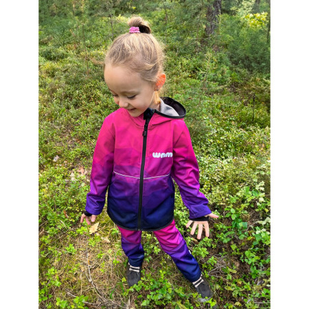 Dětské softshellové kalhoty WAMU Mozaika purple