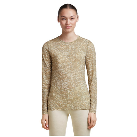 Dámské funkční triko Icebreaker Women M 200 Oasis LS Crewe Moss BloomAOP