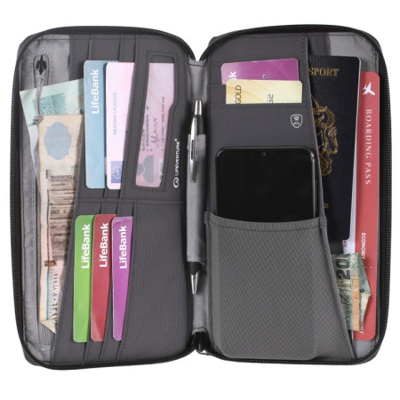 Pouzdro na doklady s pasem Lifeventure Rfiid Travel Wallet