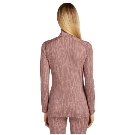 Dámské funkční triko Icebreaker Women Merino 260 Tech Vertex LS Half Zip Delta Lines AOP