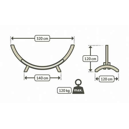 Stojan na houpací síť La Siesta Maera Eucalyptus (do 120 kg)