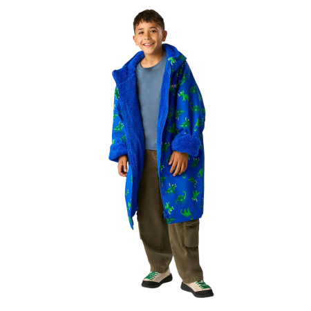 Dětský nepromokavý kabát Regatta Junior Changing Robe Olymp Blue Dino