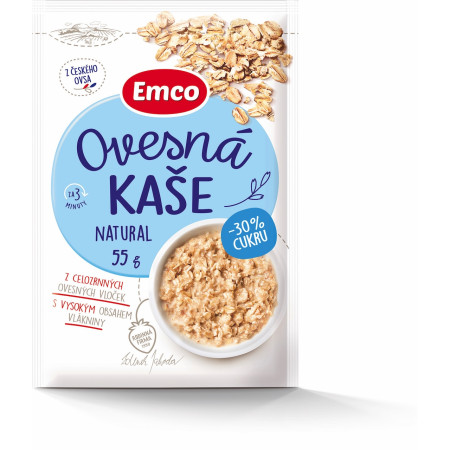 4camping.cz - Kaše Emco Ovesná kaše natural -30% cukru 55g