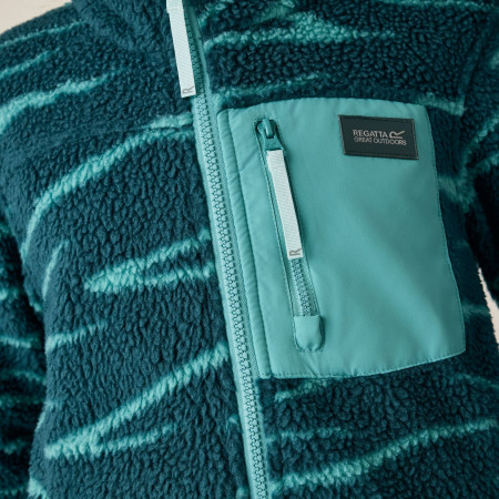 Dětská funkční mikina Regatta Junior Frankie Warm Fleece Mediterranea Zebra