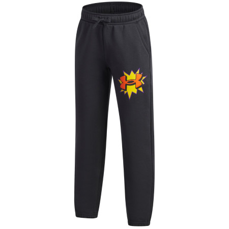 Dětské kalhoty Under Armour UA B Rival FLC Graphics Jgr Anthracite