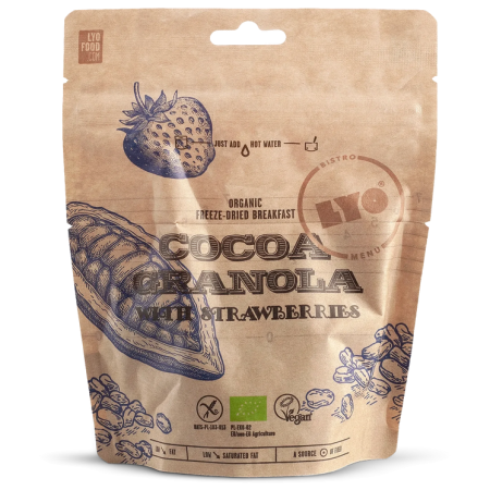 Dehydrované jídlo Lyo food Kakaová granola s jahodami