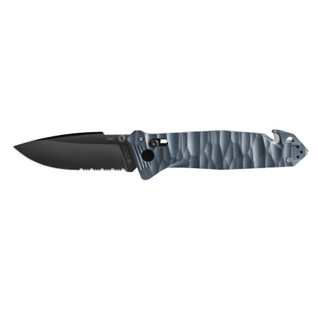 4camping.cz - Zavírací nůž TB OUTDOOR Cac S200 French Army Knife Textured G10 Serrated - modrá/šedá