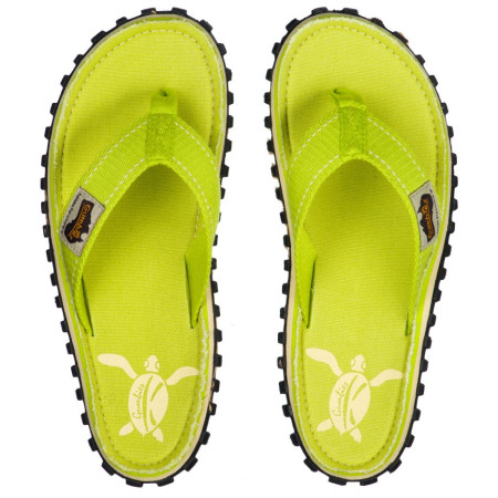 Dětské žabky Gumbies Islander Flip Flop Lime Turtle