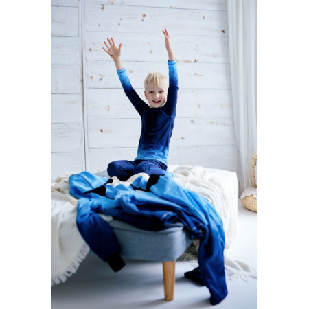 Dětské funkční triko WAMU Mozaika dark blue