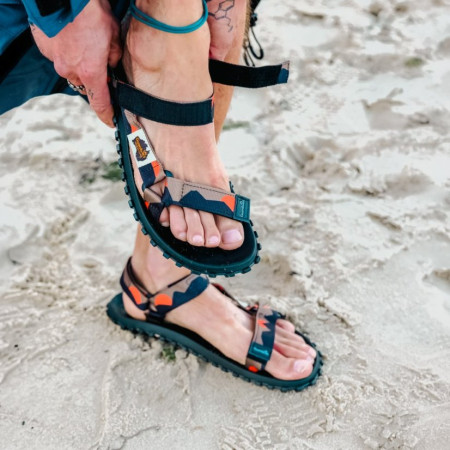 Pánské sandály Gumbies Scrambler Khaki a Orange