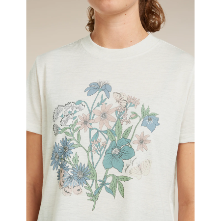 Dámské triko Icebreaker Merino 150 Tech Lite SS Crop Tee NZ Flora