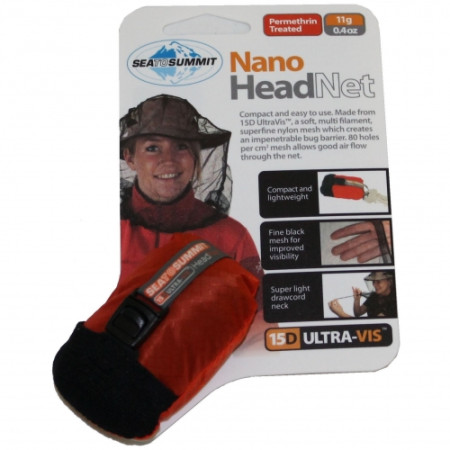 Moskytiéra Sea to Summit HEAD NET NANO Permethrin