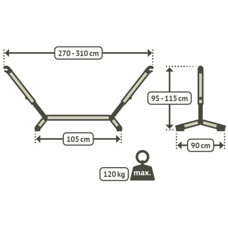 Stojan na houpací síť La Siesta Nautico do 120kg