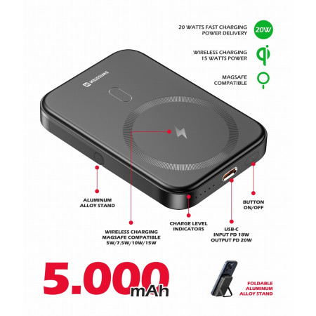 Bezdrátová powerbanka Swissten POWER BANK PD 20W 5000 mAh