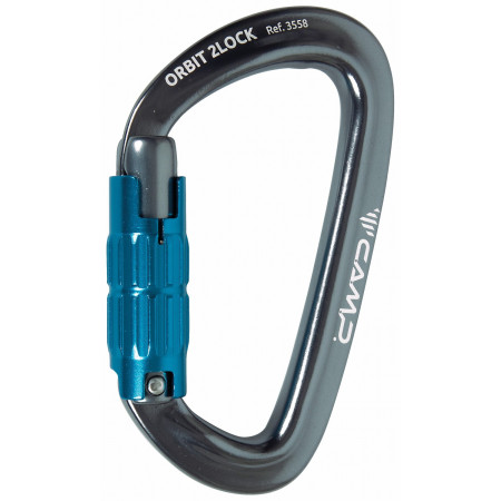 Karabina Camp Orbit 2Lock - Gun Metal / Blue
