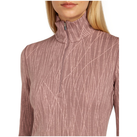 Dámské funkční triko Icebreaker Women Merino 260 Tech Vertex LS Half Zip Delta Lines AOP