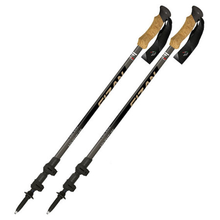 4camping.cz - Trekové hole Fizan Adventure - černá/šedá