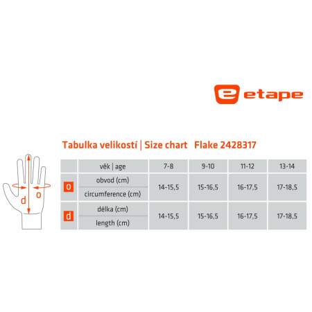 Dětské rukavice Etape Flake