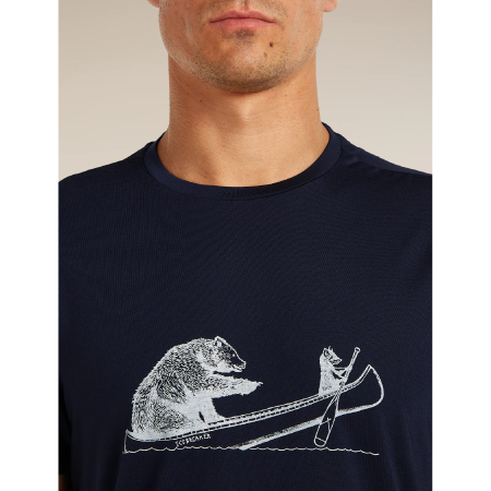 Pánské funkční triko Icebreaker Merino Blend Core SS Tee Canoe Companions