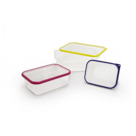 Box na potraviny Omada Sanaliving Box Set 15x11x5cm/0,4L + 19x14x6,5cm/1L + 24x16,5x8cm/2L