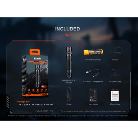 Baterka Fenix PD35R ACE