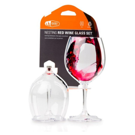 Skleničky na víno GSI Outdoors Nesting Red Wine Glass Set