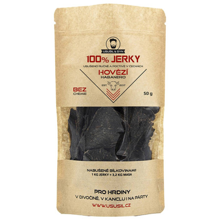 Sušené maso Usušil & Syn 100% JERKY Hovězí Habanero 50 g