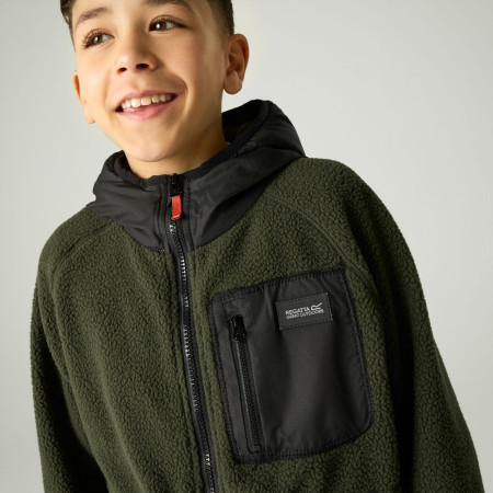 Dětská mikina Regatta Munro Hybrid Jacket DarkKhak/Blk