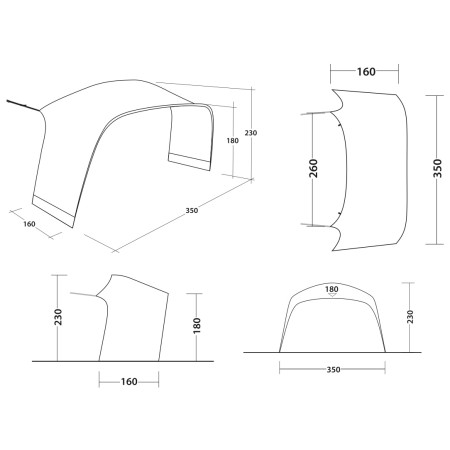 Přístavek ke stanu Outwell Wakefield L Tent Connector