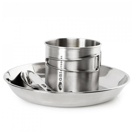 Jídelní set GSI Outdoors Glacier Stainless 1 Person Set