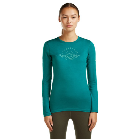 Dámské funkční triko Icebreaker Women Merino 200 Oasis LS Crewe Sunrise Summit