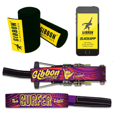 Slackline Gibbon Surferline Treewear set