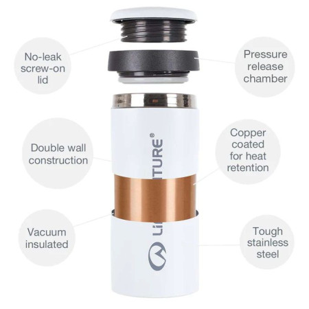Termohrnek LifeVenture One Touch Thermal Mug 350 ml