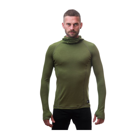 Pánské funkční triko Sensor Merino DF dl. rukáv s kapucí