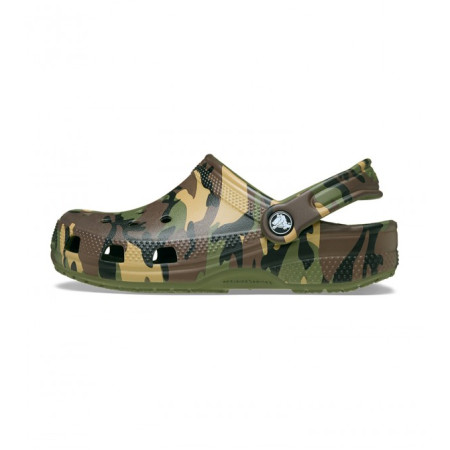 Dětské pantofle Crocs Classic Camouflage Clog Army Green/Multi