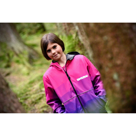 Dětská softshellová bunda WAMU Mozaika purple