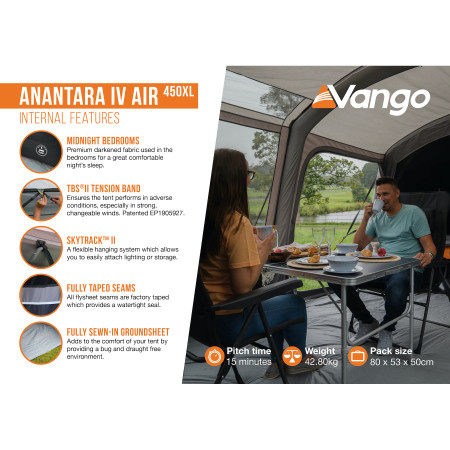 Nafukovací stan Vango Anantara IV Air 450XL