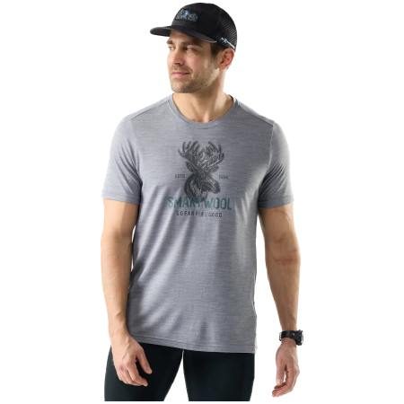 Pánské funkční triko Smartwool Men's Moose Mode Active Short Sleeve Gra
