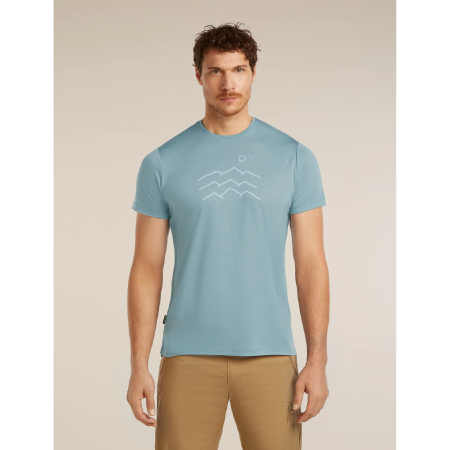 Pánské funkční triko Icebreaker Merino Blend 125 Cool-Lite™ Sphere SS Tee Across the Peaks
