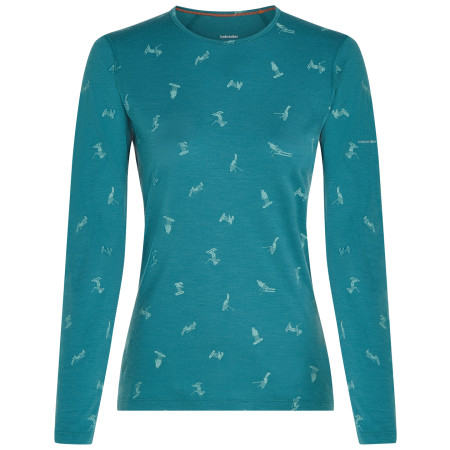 Dámské funkční triko Icebreaker Women Merino 200 Oasis LS Crewe Snow Day
