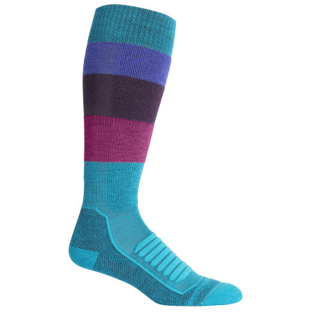 Dámské podkolenky Icebreaker Women's Ski+ Medium OTC Wide Stripe-arctic teal